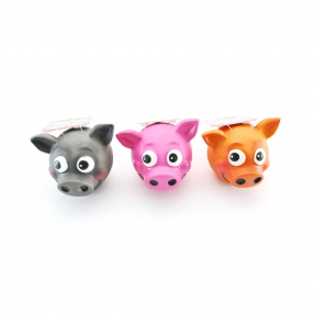 Jucarie Papillon Latex Pig Smiley Mix Colours, In Display, 8cm-15 Buc/set/ 140013