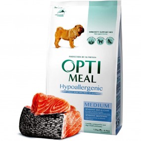 Optimeal Dog Adult Medium Hipoalergenic Somon, 12kg