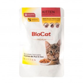 Biocat Plic Kitten Pui In Sos  85gr(24/bax)