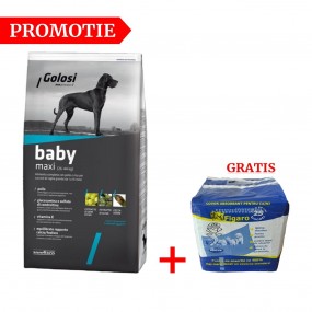 Golosi Dog Baby Maxi 12kg/27527r + 1 Pachet Covor Absorbant Figaro