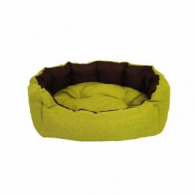 Culcus Textil Pentru Caini Si Pisici Orione Xl Brown Yellow Green 100x77x23 Cm