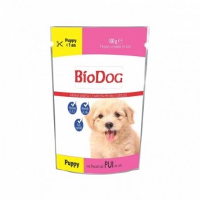 Hrana Umeda Pentru Caini Biodog Plic Mini Adult Curcan In Sos 100g (22/bax)