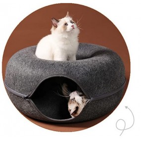 Pat pentru pisici, PROpets, tunel pentru joaca, culcus confortabil, rezistent la zgarieturi