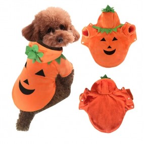 Costum de Halloween pentru caini si pisici, imbracaminte moale, amuzant, dovleac, accesorii pentru fotografie